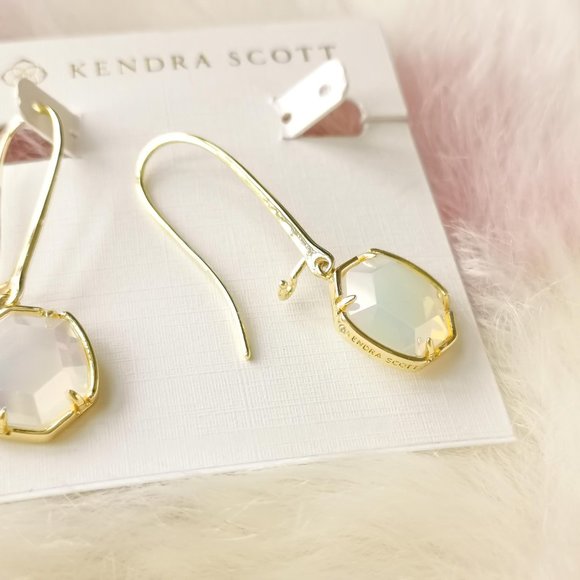 Kendra Scott Gold Davis Iridescent Opalite Drop Earrings - Picture 3 of 3